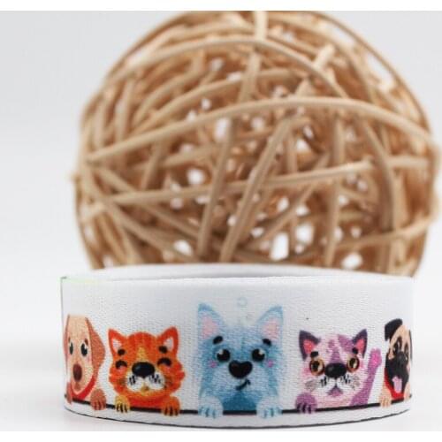 Cute Dog Printed Lanyard Ribbon Badge Id Lanyard/mobile Phone Strap/key Lanyard Neck with Keychain10MM/16MM/20MM/25MM/35MM