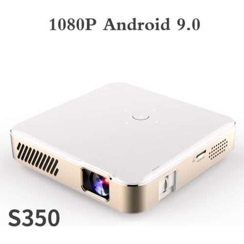 S350 Native 1080P DLP Mini Projector Android 9.0 4K Beamer Type-C Bluetooth Dual Speaker Home Cinema Off-Axis WiFi LED Proyector
