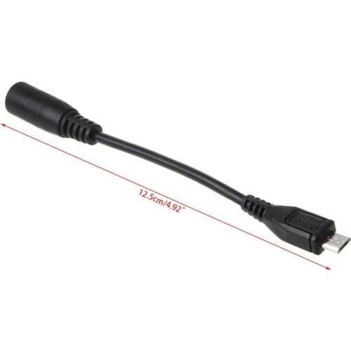 5.5x2.1mm DC Power Plug Waterproof Jacket Female To Micro USB Male Adapter Cable QXNF