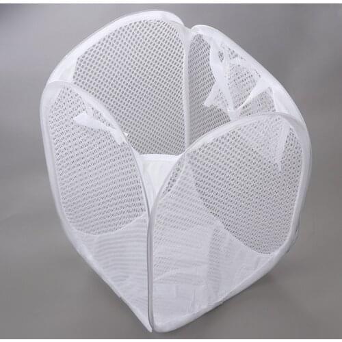 Folding Hamper Laundry Basket Sorting Basket Mesh Pop-up Washing Clothes Basket Childrens Toys Sundries Storage Box