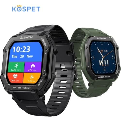 Smartwatch 2021 KOSPET ROCK Rugged Watch For Men Outdoor Sports Waterproof Fitness Tracker Blood Pressure Monitor Smart Watch
