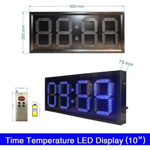 Custom made 10''inch led clock screen | time temperature conversion display | time display LED screen for indoor or Semi-outdoor