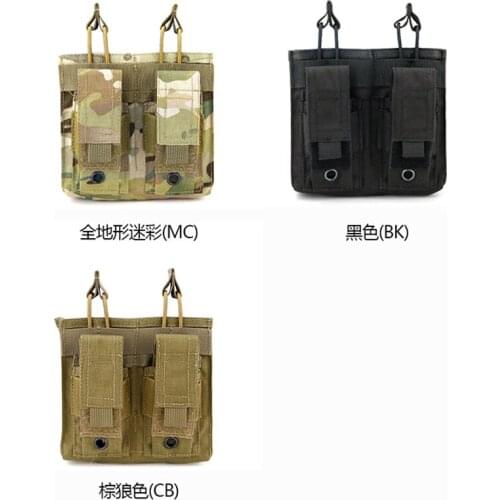 Tactical 5.56 Double Mag Pouch Carrier Open-Top Tactical MOLLE Airsoft Mag Pouch