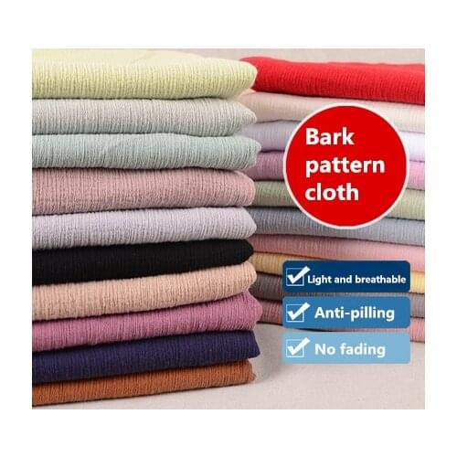 50cm*135cm/Piece, Cotton and Linen Solid Color Bark Texture Fabric, Spring and Summer Clothing Shirt Dress Fabric, DIY Material