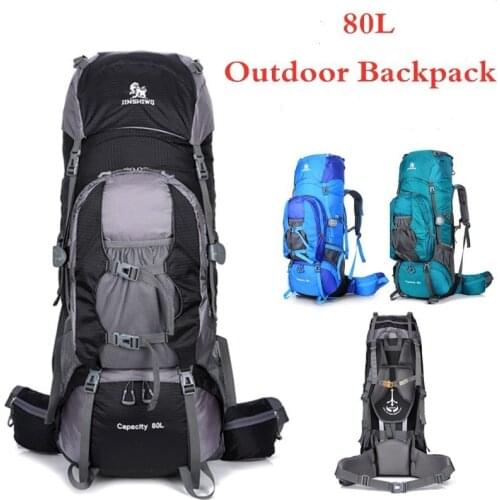 80L Hiking Backpack Large Capacity Men Women Riding Travel Outdoor Luggage Bag Camping Climbing Water Resistant Sports Rucksack
