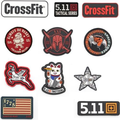 Waterproof PVC Patches Military Tactics 511 CrossFit Always Be Ready Space Force Defender Astronaut Game Badge DIY Decals