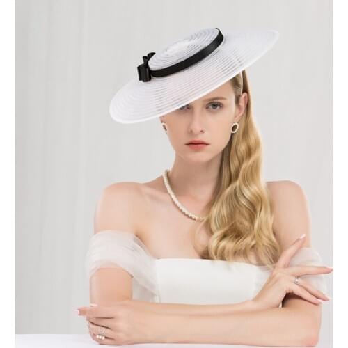 Female Fedoras Hat Early Euro-American Jockey Club Hats British Beauty Ladies Banquet Elegant Cap Hair Hoop Headdress H224