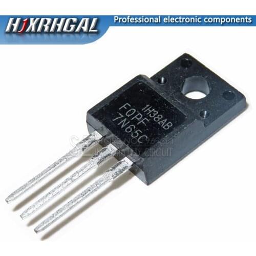 1PCS/LOT FQPF7N65C 7N65 FQPF7N65 TO-220F TO-220 MOS