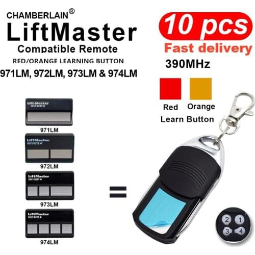 10x Garage door opener LIFTMASTER remote control 971LM 972LM 973LM 974LM 390MHz transmitter for garage