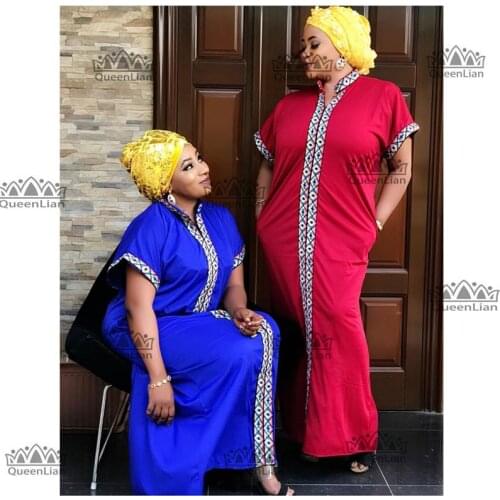 2019 SPring Traditional African Collar Long Dress bazin CLothing Women Print Loose Size with Dashiki Dress For Lady (CP06#)