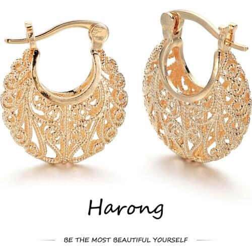 2021 New Luxury Copper Hollow Stud Earrings Golden Purse Shape Novel Pattern Design Earring Jewelry Accessories For Woman Girl