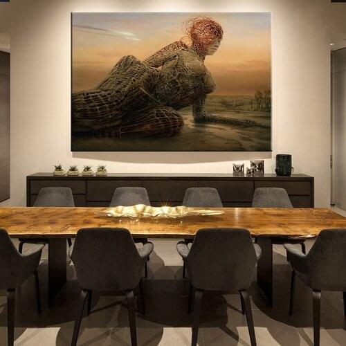 Sex Lie-down Woman Abstract Canvas Painting Wall Art Print Poster Picture Decorative Canvas Painting Living Room Home Decoration