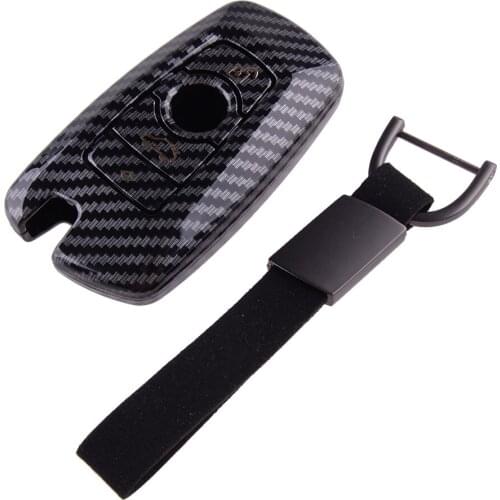 Car 4 Button Key Cover Case Shell Fob Fit For BMW 1 2 3 4 5 6 7 Series X3 X4 Carbon Fiber Style