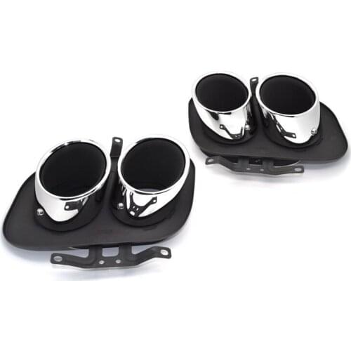 Automobile Part Car Accessories Muffler Tailpipe Tip For Porsche 911 2013-2019 Stainless Steel Black/Silver Exhaust Pipe Nozzle