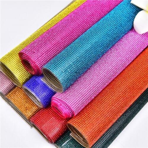 Ss6 2Mm Hotfix / Self Adhesive Sheet Rhinestone Mesh Trim Strass Crystal Banding Applique Sticker Diy 24X40Cm/Pcs 10000 Stones
