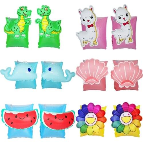 Child Arm Swimming Ring Cartoon pattern inflatable Pool Float Swimming Arm Ring Safety Training Swimming Circle Float Arm Ring