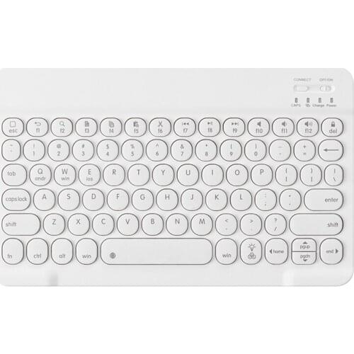 For 9/10 Inch Smart Apple iPad Tablet Portable with Round Keycap Colorful Backlit Wireless Bluetooth Keyboard