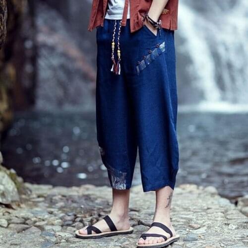 Geskeey Newest Joggers Harem Pant Man Linen Cotton Comfortable Summer Casual Streetwear Loose Trouser Japanese Trendy Sweatpants