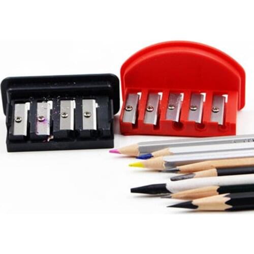 GOOD EASY Porous Pencil Sharpener Charcoal/Sketch Pencil Special Plastic 4/5 Holes Manual Pencil Sharpener For Kids Supplies