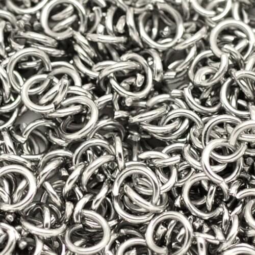 2500Pcs Wholesales Silver Tone Stainless Steel Open Jump Rings Fashion Charms Jewelry Findings 6mm
