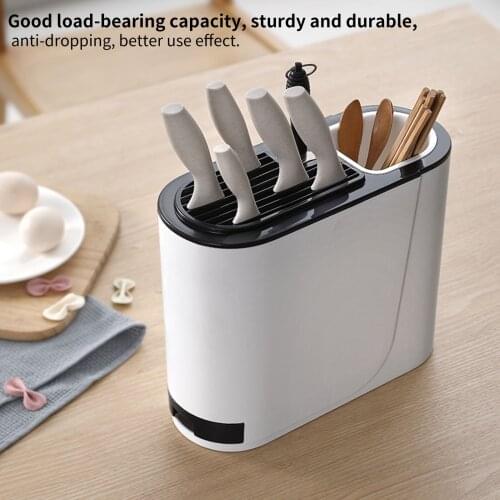 Container Storage Fork Rack Drain Shelf Wall Mount Kitchen Utensil Holder Multi-Functional Plastic Knife Block Tableware Sorting