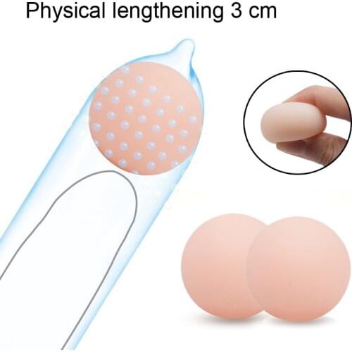 Reusable Condoms Ball Adult Toys for Men Penis Extender Enlarghement Penis Cock Beads Ball Sex Toys Vaginal Massage Condom Balls
