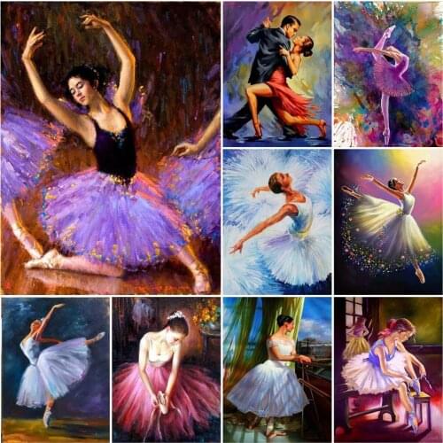 5D Diamond Art Painting Kit Ballet Girl Full Drill Diamond Embroidery Mosaic Portrait Art Pictures Home Decoration