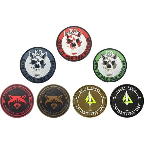 Dog Patch Rocket Powered PVC Patch k9 k-9 Tactical dog Patches Military Armband Army Combat Badge For Pet Vest Harness