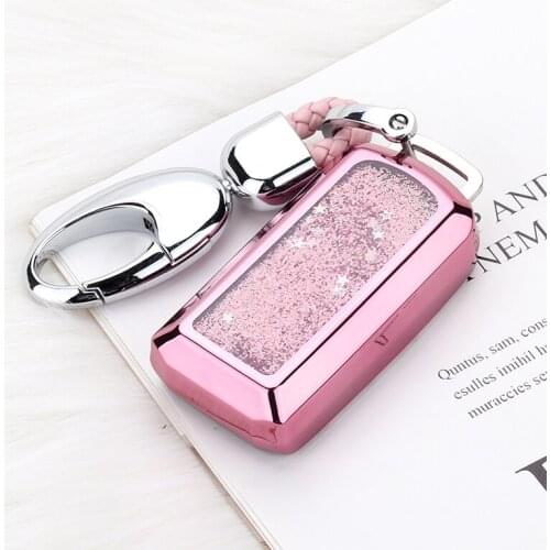 Colorful Quicksand New Soft TPU Car Key Case cover shell For Mitsubishi Outlander Lancer10 Pajero Sport ASX RVR L200 Accessories