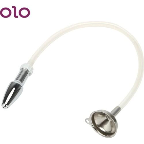 OLO Funnel Anal Shower Anal Cleaner Tube Bathroom Vagina Enema Plug Shower Erotic Toys Sex Toys for Men Women Gay