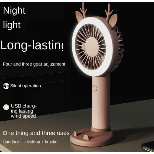 Mini Handheld Fan 2400mAh Battery Operated Fan 3 Speed Adjustable USB Rechargeable Small Portable Personal Fan Foldable Stroller