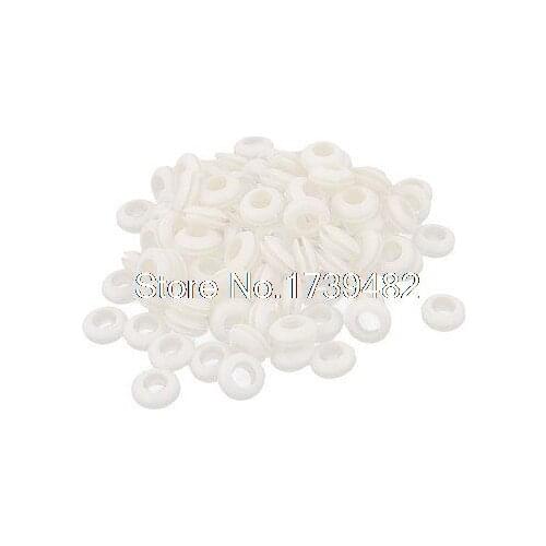 100 Pcs 7mm x 13mm Dia Rubber Grommet Hole Plug Electrical Wire Gasket