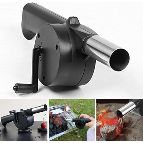 Manual BBQ Fan Hand-cranked Air Blower Outdoor Picnic Grill Camping Accessories Tool Portable Barbecue Handheld Air Blower Tools