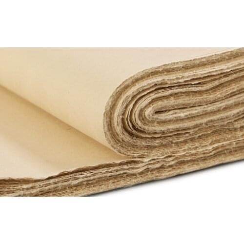 Thickened Handmade Papier Student Calligraphy Practice Paper Bamboo Pulp Half Ripe Xuan Paper Archaize Papel Arroz for Students