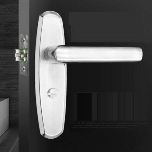 Stainless steel keyless washroom door lock size 110mm 120mm bathroom lock handle door lock