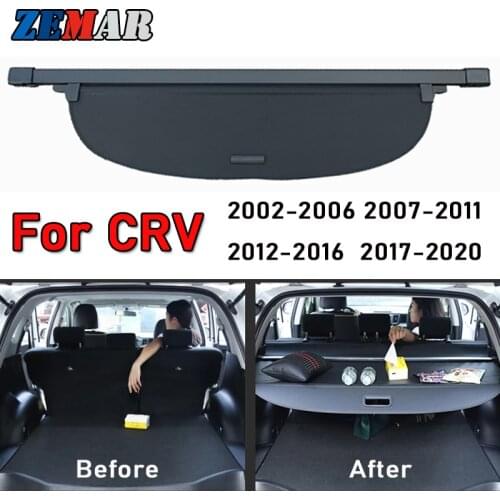 1set For Honda CRV 2020 2019 2018 2017 02-17 3 Rear Trunk Cargo Cover Partition Curtain Screen Shade Security Shield Accessories