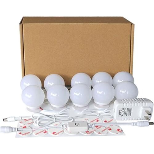 10 Dimmable Led Mirror Light Bathroom Waterproof Light Mirror Front Light Led for Makeup Dressing Table Toilet Mirror