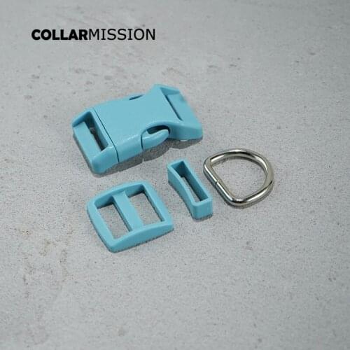 10pcs/lot(plastic buckle+Tri-Glid+square keeper+D ring) DIY dog collar 25mm webbing sewing quality accessory premium 17 kinds