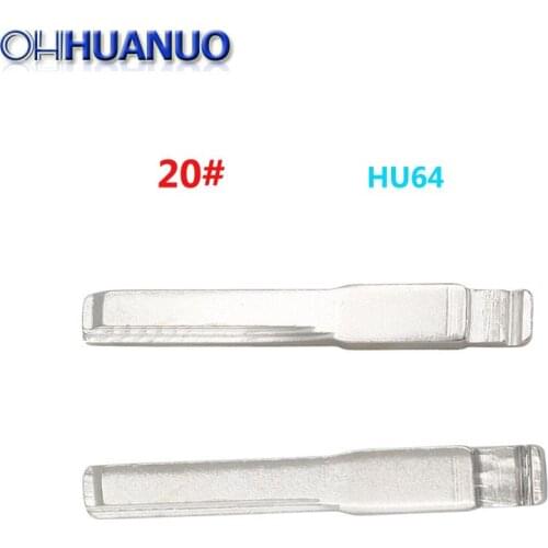 2pcs/lot Remote Key Insert c e For Benz HU64 Uncut Blade For Mercedes For Benz Universal Flip Key 20