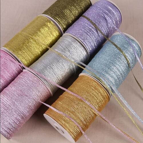 20 Yards\lot 3 mm Width Material Glitter Organza Ribbons For Festive Party Decorative Gifts DIY Wrapping Packing Fabric Ribbon