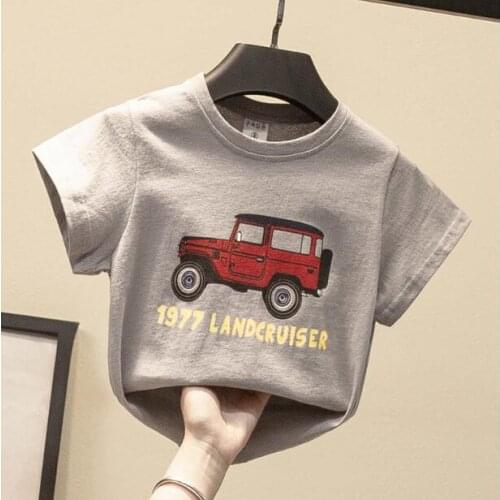 2020 Summer Korean New Baby Girls Boys Cotton T Shirt Kids Cartoon Print Short Sleve Casual T Shirts Baby Boys Fashion Top Tees