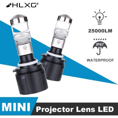 2021 NEW LED Lens H7 H4 H11 LED Headlights car H4 Mini Projector Lens 9005 9006 25000LM 6000K Headlight projector HB3 HB4 H8