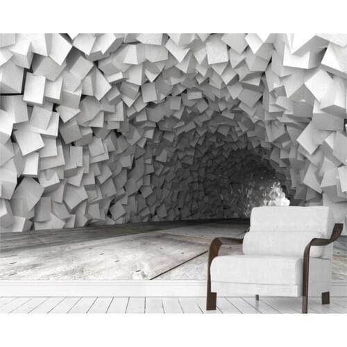 Beibehang Custom 3d wallpaper Cement cave extension space Living room bedroom background wall decoration 3d wallpaper mural