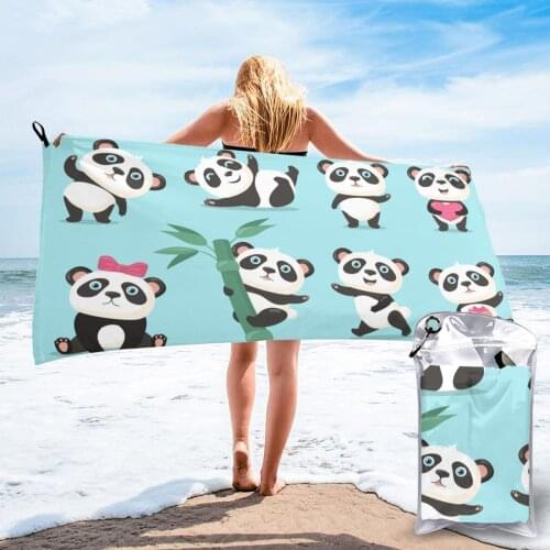 Wearable Bath Towel Cartoon Adorable Panda Soft and Absorbent Unique Towel for Hotel Home Bathroom Gifts Women Bathrob