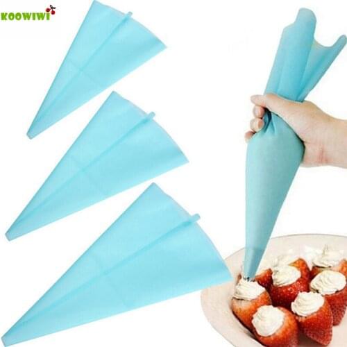 Free Shipping Portable 31cm Reusable Silicone Icing Piping Cream Pastry Bag Cake DIY Decorating Tool kitchen Tool [N1028]