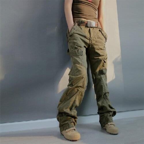 Lugentolo Streetwear Caigo Pants Women Mid Waist Pockets Straight Trousers Solid Color Large Size Sweatpants