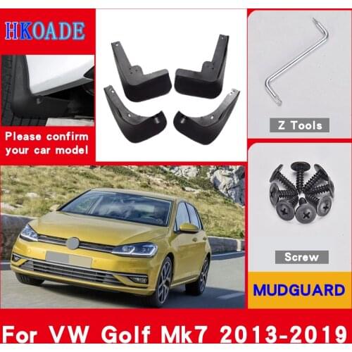 Car Fender Mud Flaps For Volkswagen VW Golf 7 Mk7 2019~2013 Mudguards Splash Guards Fender Mudflaps Car Fender Accessories