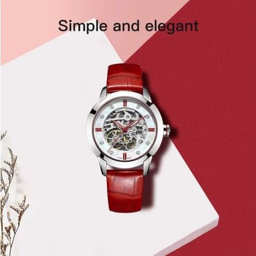Seagull Top Brand Watch Ladies Sapphire Simple Hollow Rhinestone Automatic Mechanical Watch Ladies Buckle Ladies watch