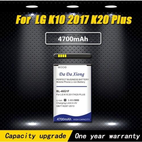 Da Da Xiong 4700mAh BL-46G1F Battery for LG K10 2017 K20 Plus TP260 K425 K428 K430H Mobile Phone Batteries