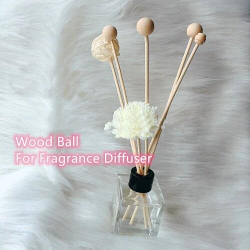 10pcs Wood Ball For Fragrance Diffuser Aromatherapy Rattan Reed Sticks DIY Home Decoration Perfum for Homes